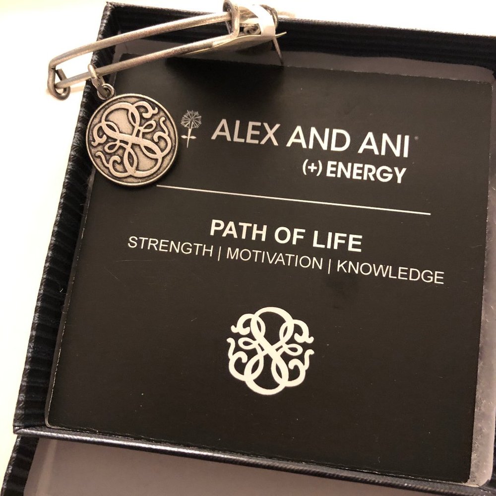 Silver Alex and Ani Path of Life Bangle NWT
